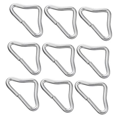 MUSISALY 20pcs Iron Triangle Ring Trampoline Buckles for Jumping Bed Heavy Duty Clips for Mat and Cloth for Outdoor Activities and Replacement Parts