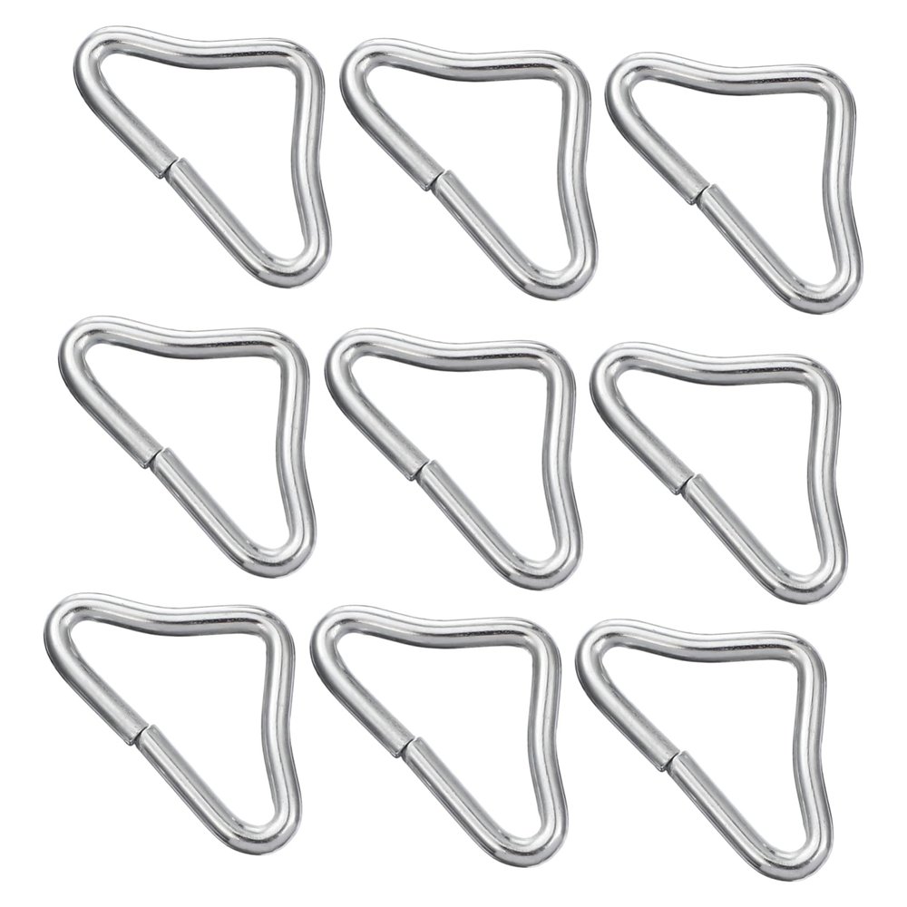 MUSISALY 20pcs Iron Triangle Ring Trampoline Buckles for Jumping Bed Heavy Duty Clips for Mat and Cloth for Outdoor Activities and Replacement Parts