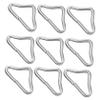 MUSISALY 20pcs Iron Triangle Ring Trampoline Buckles for Jumping Bed Heavy Duty Clips for Mat and Cloth for Outdoor Activities and Replacement Parts view 1