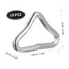 MUSISALY 20pcs Iron Triangle Ring Trampoline Buckles for Jumping Bed Heavy Duty Clips for Mat and Cloth for Outdoor Activities and Replacement Parts view 4