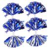 COOLHIYA 4pcs Metallic Cheerleading Pom Poms Reusable Cheer with Smooth Handles for Dance Sports Events and Team Spirit Eye-catching Colors for Cheerleaders and Performers view 1