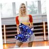 COOLHIYA 4pcs Metallic Cheerleading Pom Poms Reusable Cheer with Smooth Handles for Dance Sports Events and Team Spirit Eye-catching Colors for Cheerleaders and Performers view 4