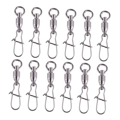 HONMEET Saltwater Fishing Gear 100pcs Stainless Steel Swivels Connector Fishing Tackle Accessories
