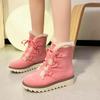 Women's Winter Warm Fur Snow Boots Faux Suede Lace Up Boots Flat Anti-Slip Snow Boots Fur Lined Outdoor Ankle Boots view 2