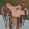 HUMAYL Saddlery Handmade Wade Tree A Fork Premium Western Saddles for Horses Equipment Leather Roping Ranch Work Equestrian Trail Horse Saddles Tack Size: 10"-18" inches Seat MSO525 (13) view 1