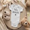 Pineapple Pancake Kids Hola Abuelitos Spanish Pregnancy Announcement Infant Bodysuit for Grandparents - Abuelo y Abuela Gift for New Baby Reveal! (White) view 2