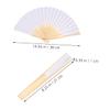 HOLIDYOYO 12pcs Blank Folding Fans for Painting Portable Handheld Dance Fans Structure for Parties Weddings Events and Crafts view 4
