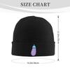 QIKLMMA Eggplant Organic Vegetables Beanie for Men Women Winter Knit Hats Cuffed Skull Cap Ski Hat Black view 2