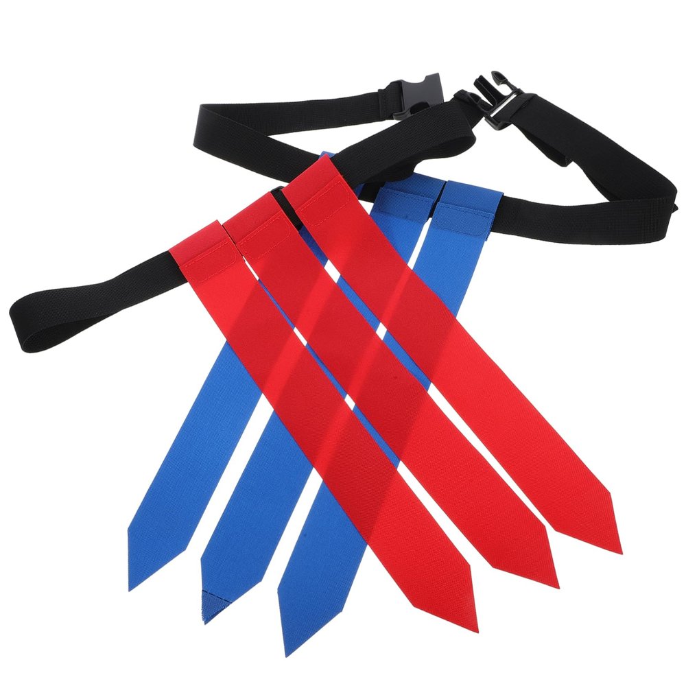 COOLHIYA 2pcs Rugby Flag Belt Wear-resistant Football Waist Training Flags for Youth and Adults for Outdoor Sports and Family Gatherings