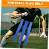 MOBUTOFU 2pcs Rugby Belt Flags Wear-resistant Football Waist Training Flags for Youth Adults Portable for Outdoor Games and Activities view 3