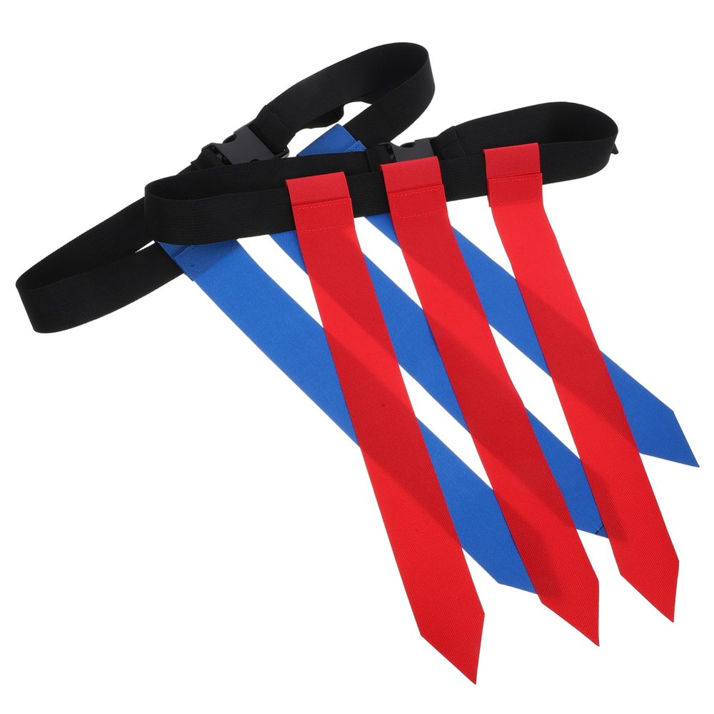 Gogogmee 2pcs Rugby Flag Belt Wear-resistant Football Waist Flags for Youth Adults for Outdoor Training