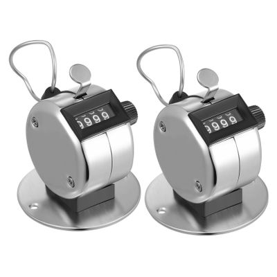 GARVALON 2pcs Baseball Pitch Counter Clicker Tally Counter Hand Clicker Metal Portable Hand Tally Robust
