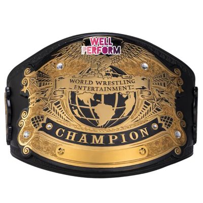NineFit Basics Undisputed World Heavyweight Wrestling Title Belt Replica, Universal Championship Title Belt - Adult Size, Gold, 2 mm