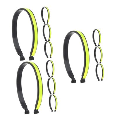 Mipcase 20pcs Reflective Cycling Trousers Bands Safety Night Riding Clips for Women Bike Leg Reflective Bands