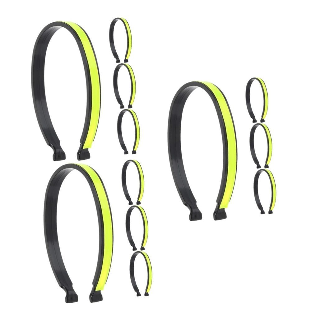 Mipcase 20pcs Reflective Cycling Trousers Bands Safety Night Riding Clips for Women Bike Leg Reflective Bands