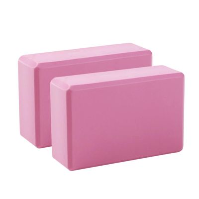 COOLHIYA High Density Eva Yoga Block Yoga Dance Practice Brick Home Exercise Blocks Yoga Props Pink for Balance Flexibility