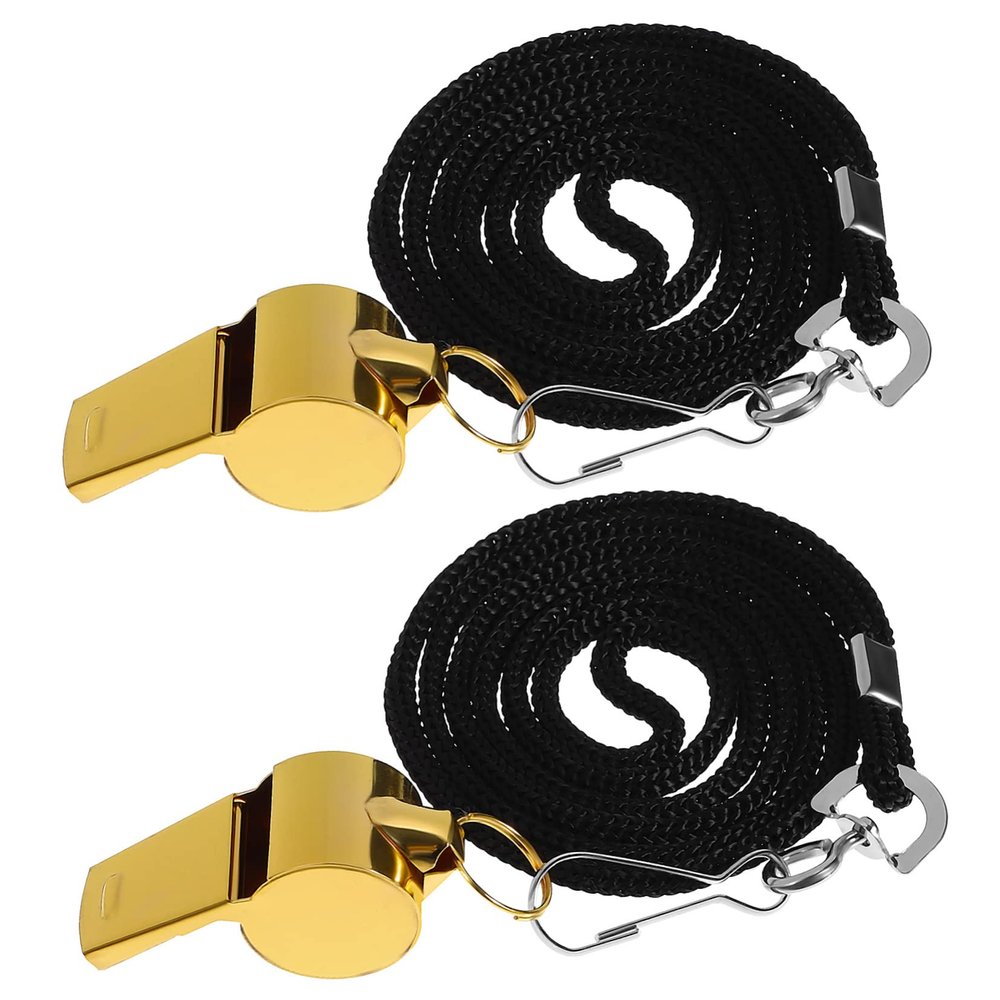 Gogogmee Gym Whistle Lanyard Set Noise Emergency Whistle for Boys and Girls Dogs Sports Stainless Steel