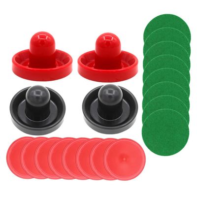 BCOATH 1set Air Hockey Paddles and Pucks Air Hockey Accessories Felt Pads and Red Balls for Indoor Fun for Boys and Girls and