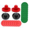 BCOATH 1set Air Hockey Paddles and Pucks Air Hockey Accessories Felt Pads and Red Balls for Indoor Fun for Boys and Girls and view 1