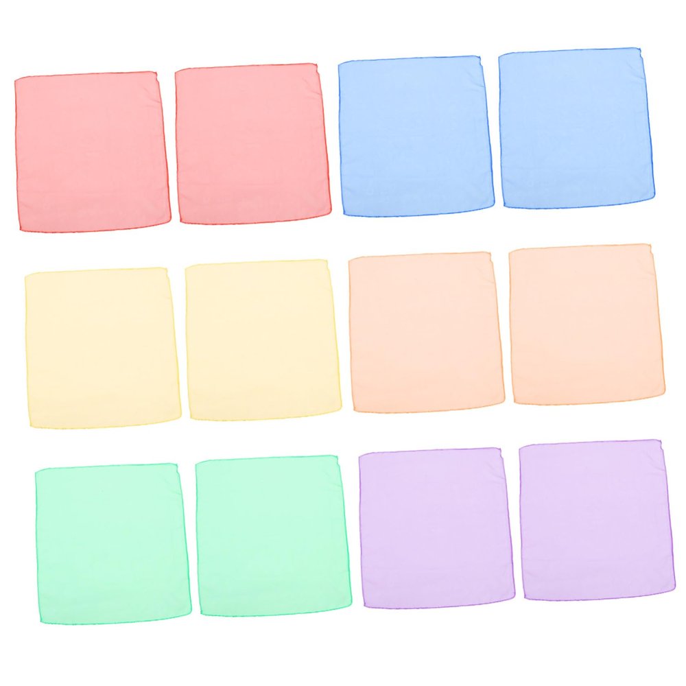 AOKWAWALIY 12pcs Children Dance Scarf Play Scarves Scarfs Veil Juggling Scarves Summer Silk Summer Silk Scarf for Hair for Play Rayon