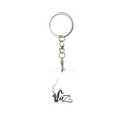 Wxenaiedk Jazz Saxophone Music Keychain With Keyring Clips Car Key Organizer