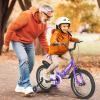 Betterland Folding Kids Bike,16 Inch Children Bicycle with Training Wheels and Dual Handbrakes Toddler Sport Bicycle for 3-9 Years Old Boys and Girls(Purple) view 4