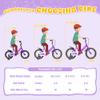 Betterland Folding Kids Bike,14 Inch Children Bicycle with Training Wheels and Dual Handbrakes Toddler Sport Bicycle for 3-9 Years Old Boys and Girls(Purple) view 4