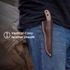 Bushcraft Knife - 9-Inch Scandi EDC Knife, S30V Steel And Walnut Wood Handle Full Tang Fixed Blade with Premium Leather Sheath - For Camping, Hunting, Survival and Outdoor Use - Gifts For Men view 4
