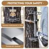 Panbofoda Climbing Sticks,Aluminum Non-Slip Hunting Climbing Steps,Lightweight Tree Climbing Hunting Gear Hunting Accessories for Tree Stands Set of 4,Fold Up Steps for Tree Stand view 2