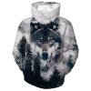 Zenzenze Wolf Print Hoodies for Boys Girls 3D Printed Hooded Sweatshirts Long Sleeve Pullover Hoodie with Pocket 6-16 Years view 1