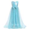 AFAVOM Toddler Girls Sleeveless Sequin Dress Princess Glitter Pageant Dress Birthday Prom Gown Formal Graduation Dress Sparkly Baptism Special Occasion Dress Wedding Flower Girl Dress Blue 3 Years view 1