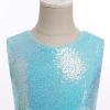 AFAVOM Toddler Girls Sleeveless Sequin Dress Princess Glitter Pageant Dress Birthday Prom Gown Formal Graduation Dress Sparkly Baptism Special Occasion Dress Wedding Flower Girl Dress Blue 3 Years view 4