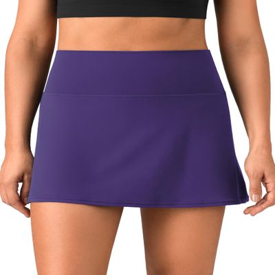 Colorfulkoala Dreamlux Skirts for Women High Rise Athletic Golf Tennis Skorts Built-in Shorts with Pockets(S, Mulberry Purple)