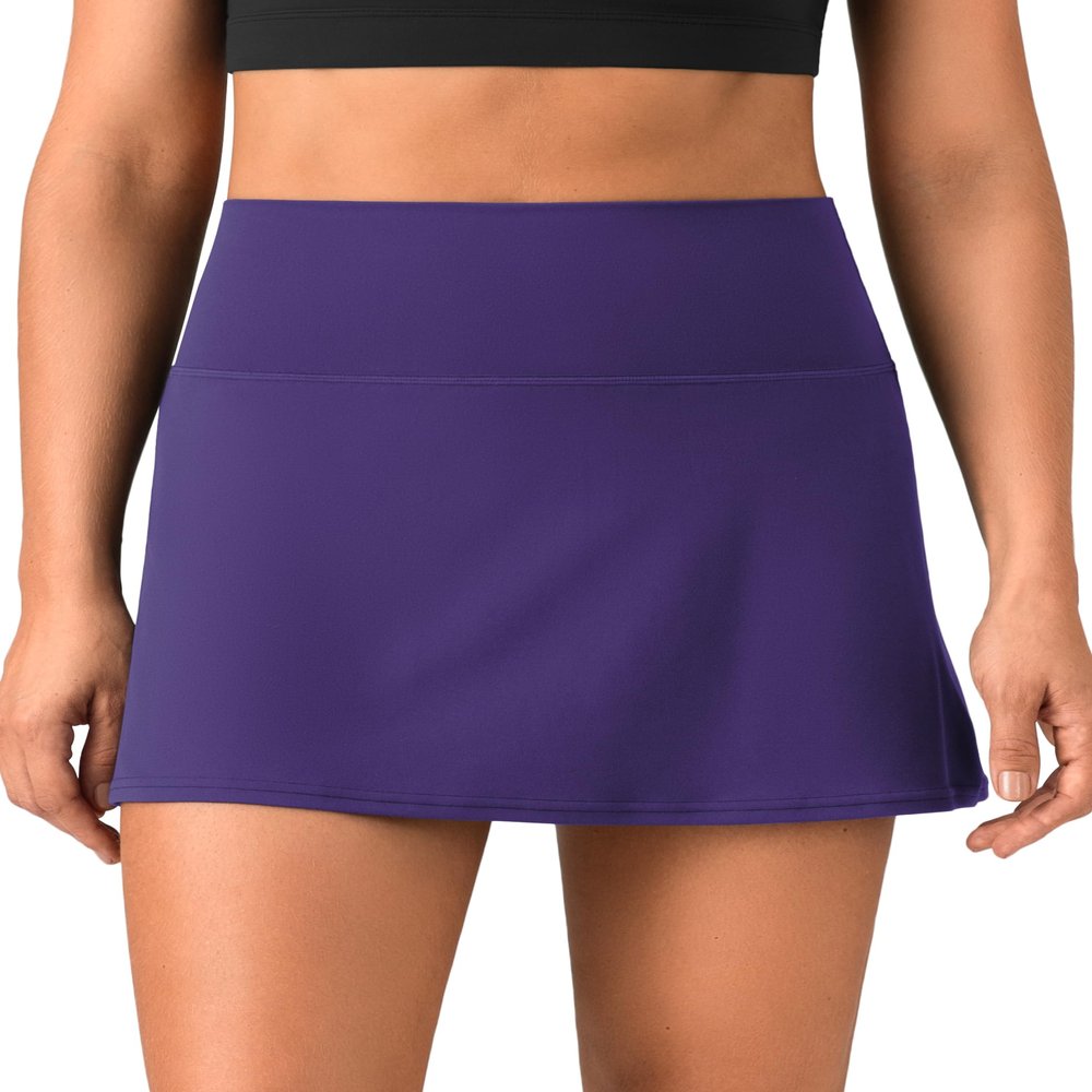 Colorfulkoala Dreamlux Skirts for Women High Rise Athletic Golf Tennis Skorts Built-in Shorts with Pockets(S, Mulberry Purple)