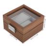 COLLBATH Rosewood Pattern Wooden Watch Box Position Display and Jewelry Storage Case Elegant Dust-resistant Organizer for Bracelets Necklaces Rings and Watches view 2