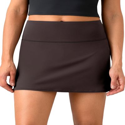 Colorfulkoala Dreamlux Skirts for Women High Rise Athletic Golf Tennis Skorts Built-in Shorts with Pockets(XS, Espresso)