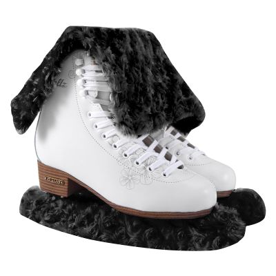 TUYUU Ice Skate Guards,Fuzzy Skate Guards for Hockey Skates Figure Skates Ice Skates.Ice Skate Blade Covers for Toddler Kids Youth Adults Men Women Boys Girls.Skate Soakers (Black#B, M)