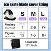 TUYUU Ice Skate Guards,Fuzzy Skate Guards for Hockey Skates Figure Skates Ice Skates.Ice Skate Blade Covers for Toddler Kids Youth Adults Men Women Boys Girls.Skate Soakers (Black#B, M) view 4