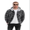LEPOAR Flannel Hoodie Jacket for Men Plaid Jacket Quilted lined Winter Coat Lightweight Warm Long Sleeve Flannel Jacket view 4