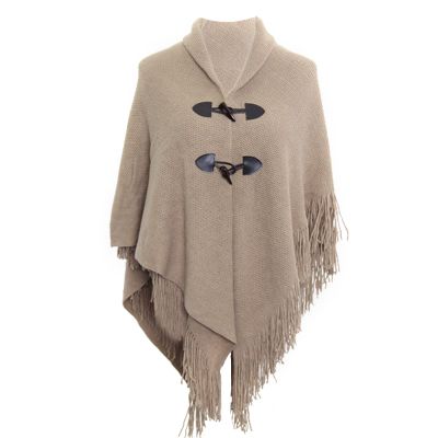 Dsgzkk Shawl Wrap Poncho With Button Winter Poncho Cape Shawl Women Cloak Shawl Wrap Poncho Ruana Cape Cardigan Sweater Open