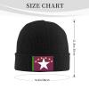 QIKLMMA Flag of Traverse City Beanie for Men Women Winter Knit Hats Cuffed Skull Cap Ski Hat Black view 2
