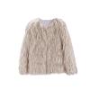 Betadog Girls Cozy Faux  Long Sleeve Crew Neck Dress Coat Girls' Faux  Wool Vest Coat Jacket (F, 9-10 Years) view 2