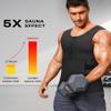 Junlan Sauna Suit for Men 2 in 1 Waist Trainer Sauna Shirt for Men Sweat Band for Stomach(Silver,6X-Large) view 2