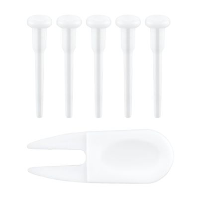 Quacc 6 PCS Yoga Ball Replacement Plugs and Plug Puller Kit, Pilates Ball Air Stopper Large Yoga Ball Air Plug Valve Nozzles Pin Exercise Ball Plug Removal Devices