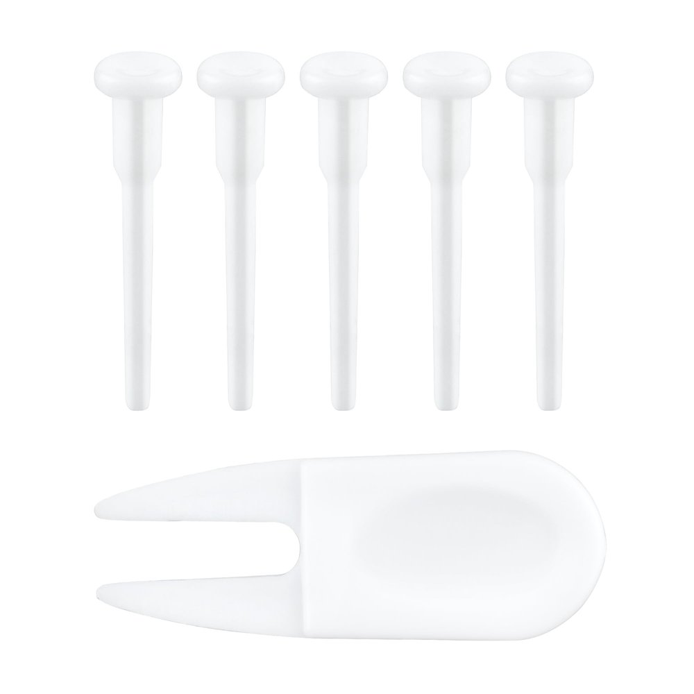 Quacc 6 PCS Yoga Ball Replacement Plugs and Plug Puller Kit, Pilates Ball Air Stopper Large Yoga Ball Air Plug Valve Nozzles Pin Exercise Ball Plug Removal Devices