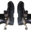 Centmehr Western Men's Antiqued Spurs with Hand Engraved Trims and Rowel (Flower Trims) view 2