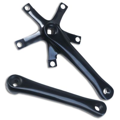 HWEVDHJ Bike Crank Arm 165mm Square Hole Crankset Aluminum Alloy Cranksets One Pair BCD 130MM Bike Crank Arms for Road/Folding Bike(Black)