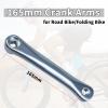 HWEVDHJ Bike Crank Arm 165mm Square Hole Crankset Aluminum Alloy Cranksets One Pair BCD 130MM Bike Crank Arms for Road/Folding Bike(Black) view 2