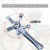 HWEVDHJ Bike Crank Arm 165mm Square Hole Crankset Aluminum Alloy Cranksets One Pair BCD 130MM Bike Crank Arms for Road/Folding Bike(Black) view 3