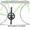 HWEVDHJ Bike Crank Arm 165mm Square Hole Crankset Aluminum Alloy Cranksets One Pair BCD 130MM Bike Crank Arms for Road/Folding Bike(Black) view 4